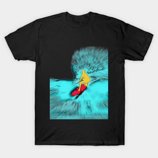 Surfer Making the Drop zoom T-Shirt by KZK101